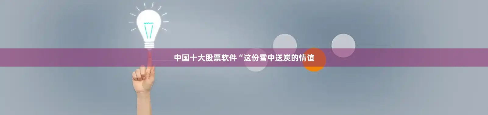 中国十大股票软件“这份雪中送炭的情谊